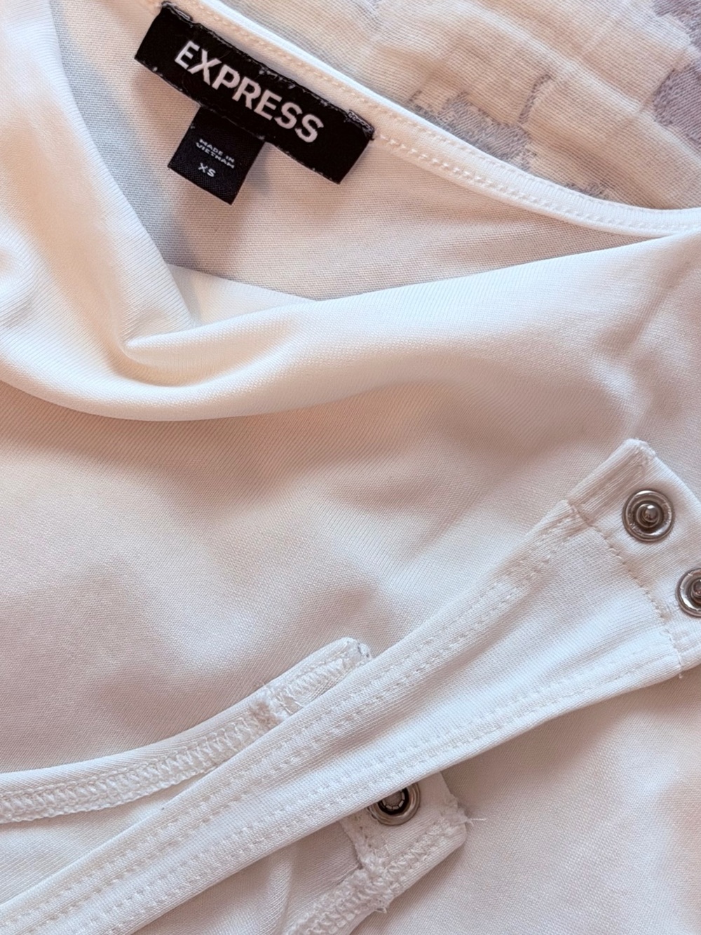 Express White Tie-Strap Bodysuit - Picture 2 of 6